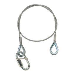 Adam Hall Accessories S 37060 - Lina zabezpieczająca 3 mm z ogniwem zakręcanym, 0,6 m