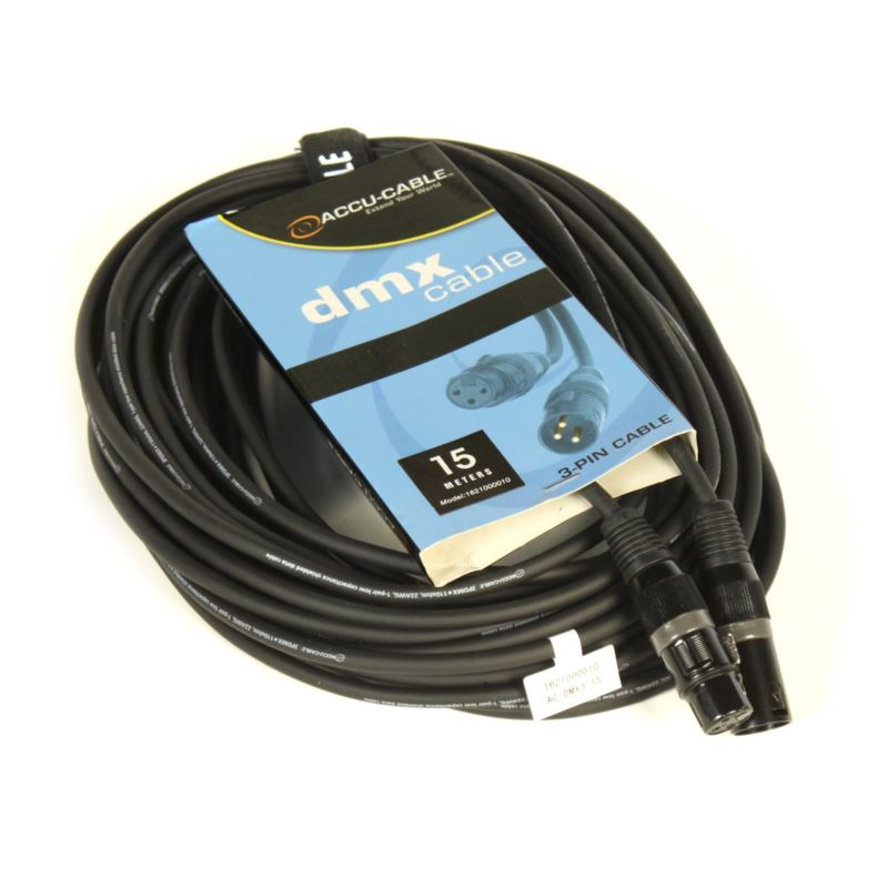 ADJ AC-DMX3/15 3 p. XLRm/3 p. XLRf 15m DMX