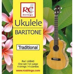 Royal Classics UKB40 Ukulele Baritone set. Clear