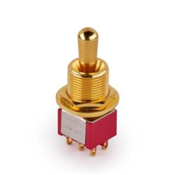 MEC Maxi Toggle Switch, Short, Solder Lugs, ON/ON/