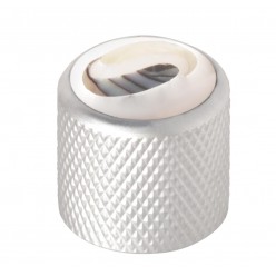 Framus & Warwick - Potentiometer Dome Knob, Spirit, Inlay - Satin Chrome