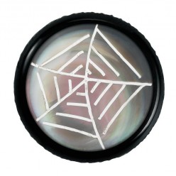 Framus & Warwick - Stacked Potentiometer Dome Knob, Spiderweb, Inlay - Black