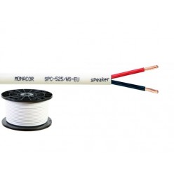 Monacor SPC-525/WS-EU Elastyczny kabel głośnikowy, ziemny, produkowany w UE, 2 x 2.5mm