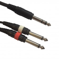 AC-J6S-2J6M/3 Jack 6,3mm stereo/2x Jack Accu Cable