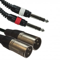 AC-2J6S-2XM/3 2x jack Stereo 6,3/2x XLR Accu Cable