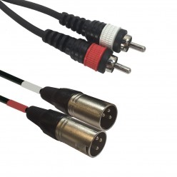 AC-2XM-2RM/3 2x XLR male to 2x RCA cinch Accu Cable