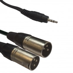 AC-J3S-2XM/3 3,5 Jack Stereo to 2x XLR m Accu Cable