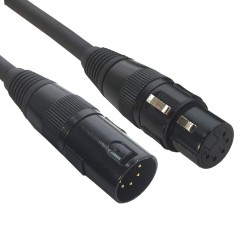 AC-DMX5/1,5 -5 p. XLR m/5 p. XLR f 1,5m Accu Cable