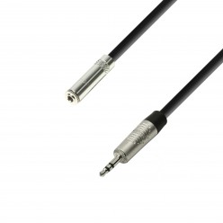 Adam Hall Cables K4 BYVW 0300 - Przedłużacz słuchawkowy gniazdo jack stereo 3,5 mm — wtyczka jack stereo 3,5 mm, 3 m
