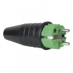 PCE 90398G Rubber Schuko Connector Male