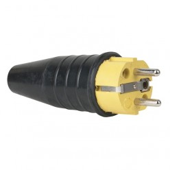 PCE 90398Y Rubber Schuko Connector Male