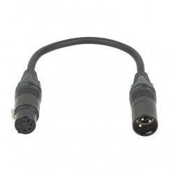 DAP FLA44 3-pin male to 5-pin female DMX adapter, Neutrik XX