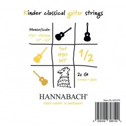 Hannabach 7165157 Struny do gitary klasycznej Serie 890 1/2 gitara dziecięca Menzura: 53-56 cm