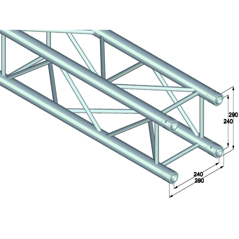 ALUTRUSS Set QUADLOCK QL-ET34-2000 + Truss transport board na KM-Tune