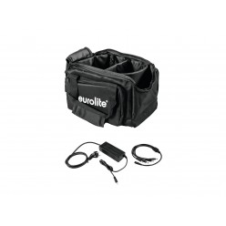 EUROLITE Set SB-14 Soft-Bag + Charger 4x AKKU Flat Light 1