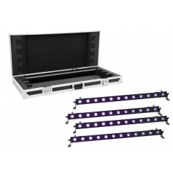 Zestaw EUROLITE 4x LED BAR-12 UV Bar + Skrzynia