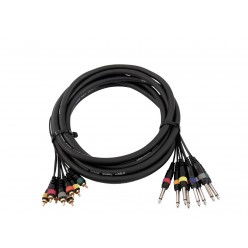 OMNITRONIC Snake cable 8xRCA/8xJack mono 15m