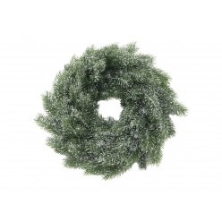 EUROPALMS Fir wreath, snowy, PE, 45cm