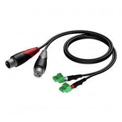 AUDAC CLA835/1 2 x XLR female - 2 x terminal block (3p - 3.81mm) 1 meter