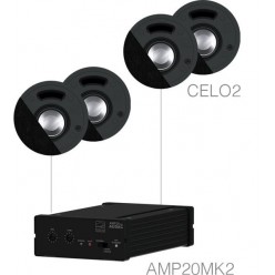 AUDAC SENSO2.4/B 4 x CELO2 + AMP20 Black version