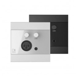 AUDAC WP210/W Universal wall panel - Microphone & line input - 80 x 80 mm White version
