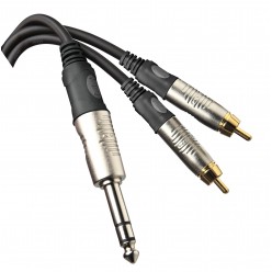 DIE HARD DHT530 kabel Jack 6.3 stereo - 2x RCA