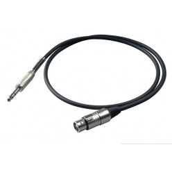 PROEL STAGE BULK210LU05 BULK Series kabel Jack 6.3 stereo - XLRf 3pin 0.5m