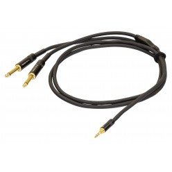 PROEL STAGE CHLP170LU15 CHALLENGE Series kabel Jack 3.5 stereo  - 2x Jack 6.3 mono dł. 1.5m