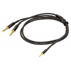 PROEL STAGE CHLP170LU3 CHALLENGE Series kabel Jack 3.5 stereo  - 2x Jack 6.3 mono dł. 3m