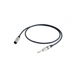 PROEL STAGE STAGE295LU1 STAGE Series kabel niezbalansowany wtyk XLRm 3pin - wtyk Jack 6.3 mono, dł. 1m