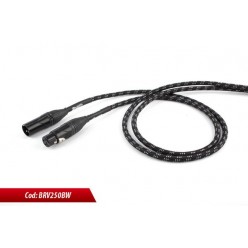 PROEL STAGE BRV250LU6BW Brave Series kabel mikrofonowy XLRm-XLRf 3pin 6m