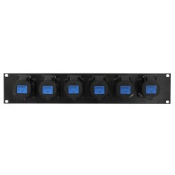 PROEL STAGE SDC130BK 19" Rack Output Modules - "SDC100" Serie moduł zasilający rack 19' 2U 6x16A