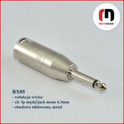 Reds Music  RX05 Adapter XLR M / Jack mono 6.3mm