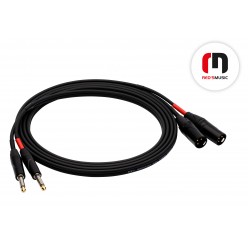 Reds Music  AU5515BX Kabel Audio - 2 x Jack mono 6.3 / 2 x XLR M długość 1.5 m