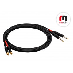 Reds Music  AU1460BX Kabel Audio - 2 x Jack mono 6.3 / 2 x RCA długość 6.0 m