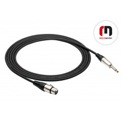 Reds Music  MC02100 Kabel Mikrofonowy - ECONOMIC - XLR F / Jack mono długość 10.0 m
