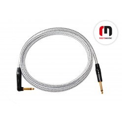 Reds Music  GCF12150BW Kabel Instrumentalny - FOP - Jack mono katowy / Jack mono długość 15.0 m