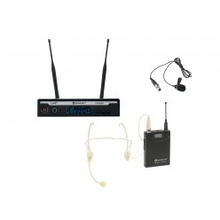 RELACART Set UR-222S Bodypack with HM-600S Headset and Lavalier