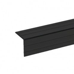 Adam Hall Hardware 6109 BLK - Aluminiowa osłona krawędzi 22 x 22 mm, anodowana na czarno