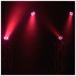 LIGHT4ME BLACK PAR 30x3W RGBA-UV LED reflektor sce