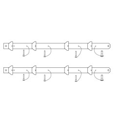 KV2 Audio Flybar 0003 Simple VHD Bass Arm Ramiona do podwieszania subwooferów VHD