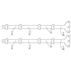 KV2 Audio Flybar 0003 VHD Bass Arm Ramiona do podwieszania subwooferów serii VHD