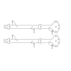 KV2 Audio Flybar 0003 VHD2.0 ARM Ramiona do podwieszania systemu VHD