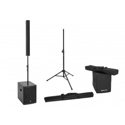 OMNITRONIC Set ROD-1283 active column speaker system + speaker stand + cover set