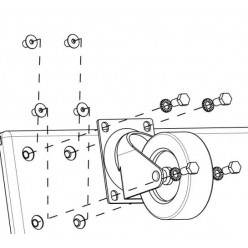 KV2 Audio Wheel kit (125mm) Zestaw kółek 125cm