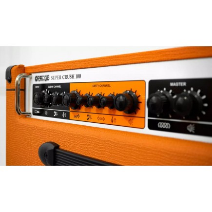 Orange SUPER CRUSH 100C Super Crush 100 H combo gitarowe, 2 kanały 100W pętla efektów, 1x12” CELESTION G12K-150, pomarańcz